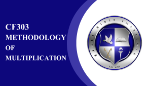 CF303 Methodology of Multiplication