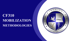 CF310 – Mobilization Methodologies